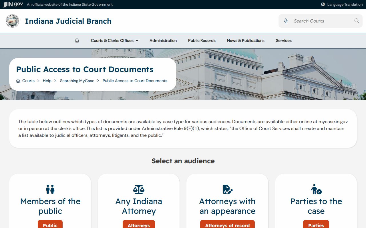 Spencer County bench warrant MyCase access and confidentiality guidance